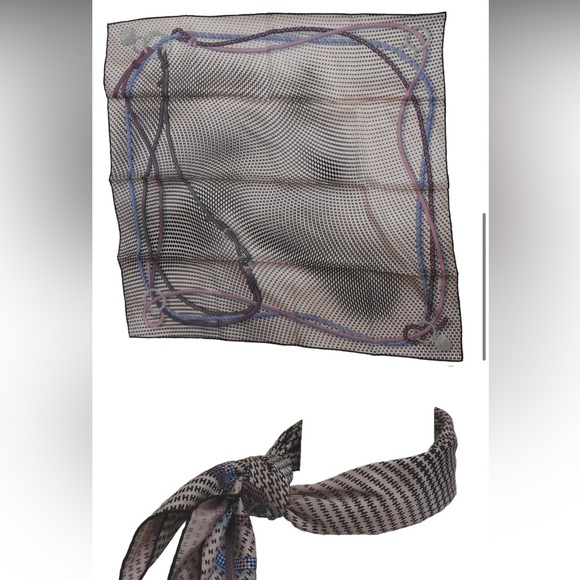 LARGE HERMÈS 68x34 SCARF MIRAGE CHEVAL - Picture 9 of 10